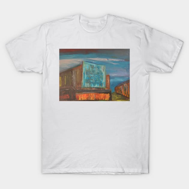 Hull Three Ships Mural T-Shirt by golan22may